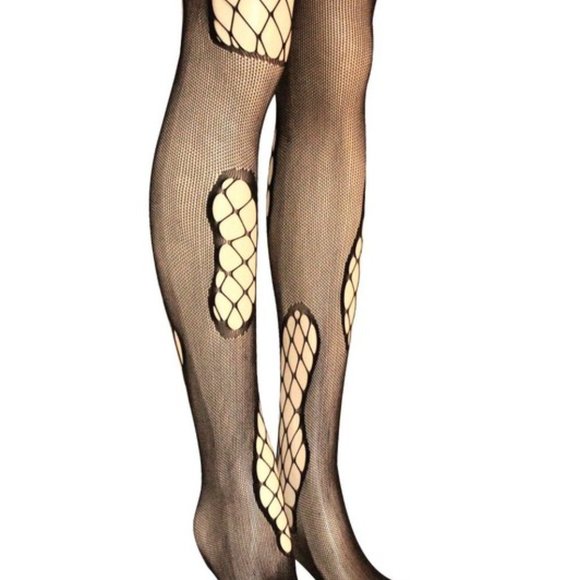 RIPPED FISHNET STOCKINGS - Picture 2 of 2